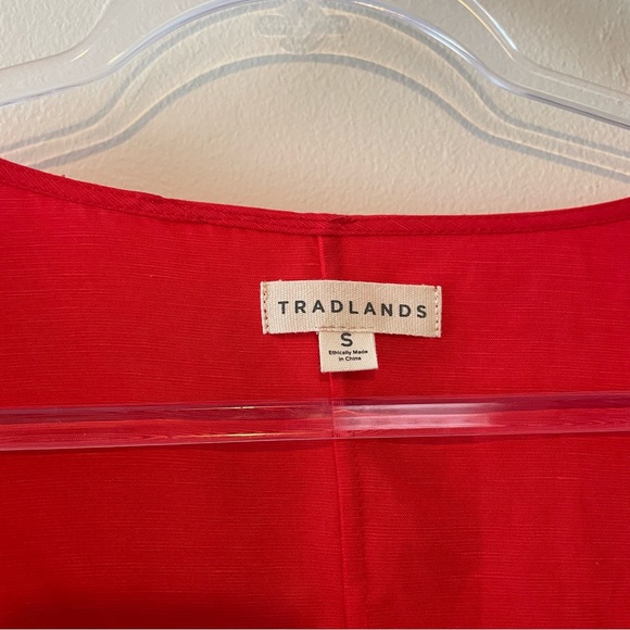Tradlands red wrap midi dress - Picture 2 of 5
